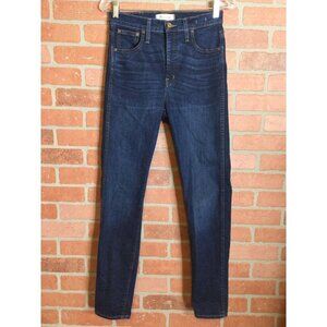 Madewell Womens 10” High Rise Skinny Jeans Dark Wash size 27
